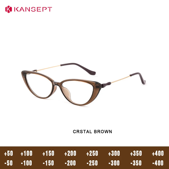 Kansept Women's Full Rim Cat Eye Tr 90 Titanium Reading Glasses 72383