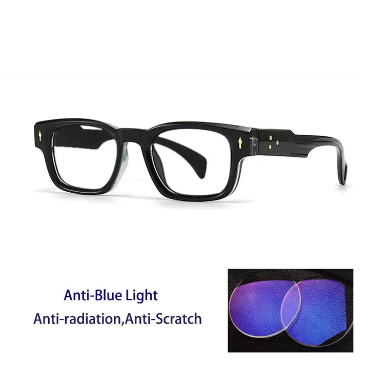 Kocolior Unisex Full Rim Rectangle Acetate Frames 341000 FuzWeb