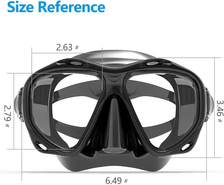 Aleefa Women's  Google Pc Silicone Tempered Glass Hyperopic Swim Mask 62026