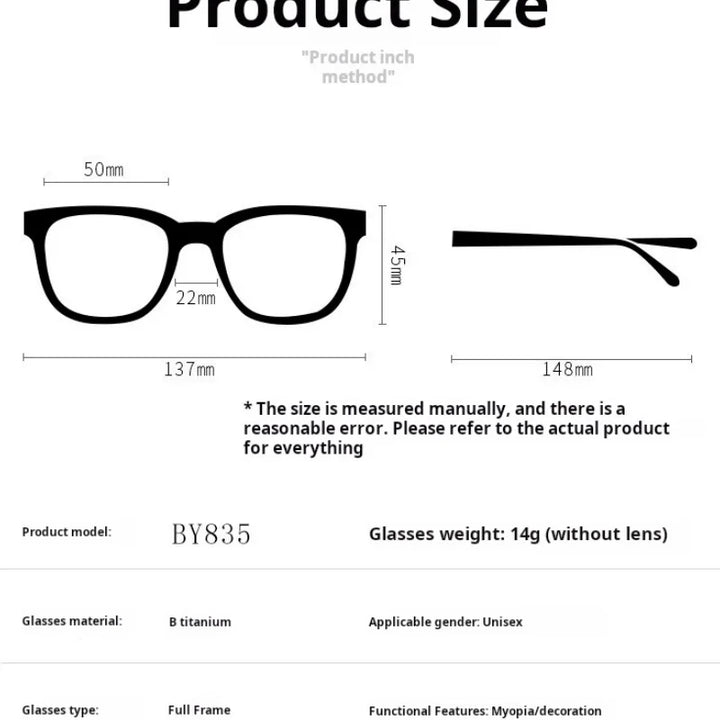 Momoja Women's Full Rim Oval Round Titanium Eyeglasses 721835