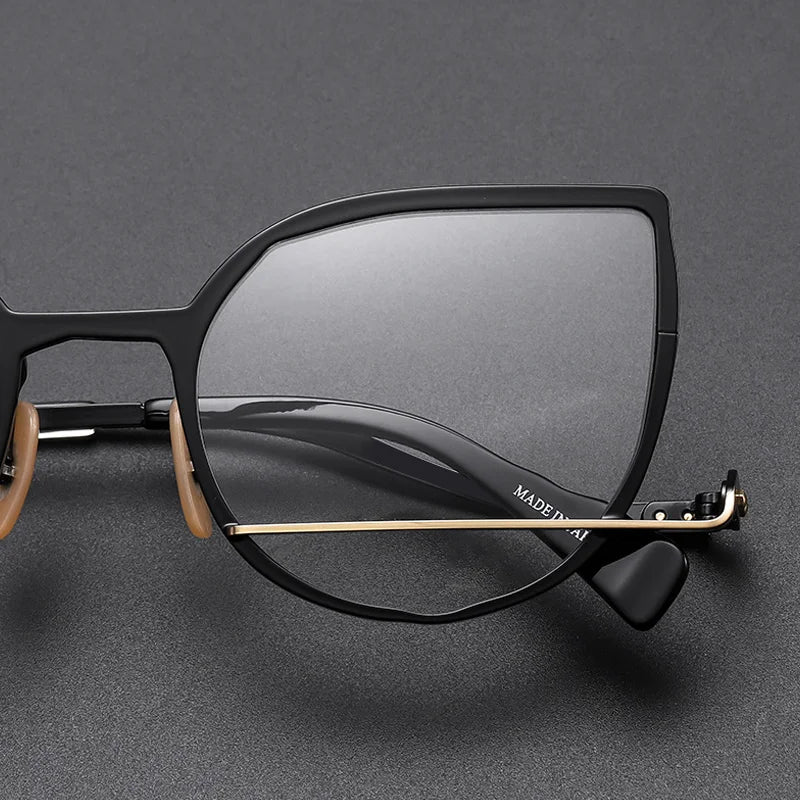 Muzz 0031-2 women's cat eye alloy prescription eyeglasses — view 10