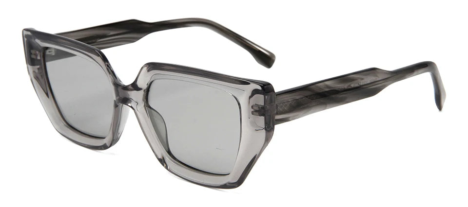 Esnbie Women Full Rim Cat Eye Acetate Polarized Sunglasses 23SA069-1