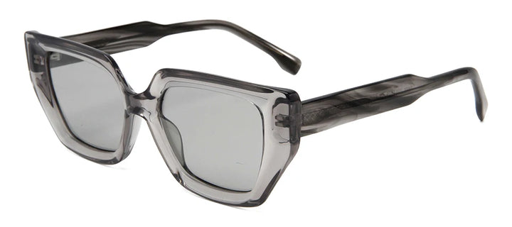 Esnbie Women Full Rim Cat Eye Acetate Polarized Sunglasses 23SA069-1