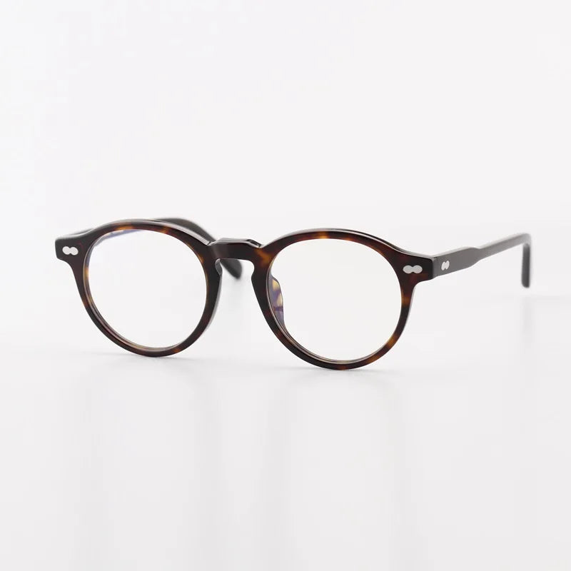 Bobbie Women's Full Rim Round Acetate Titanium Eyeglasses 761201