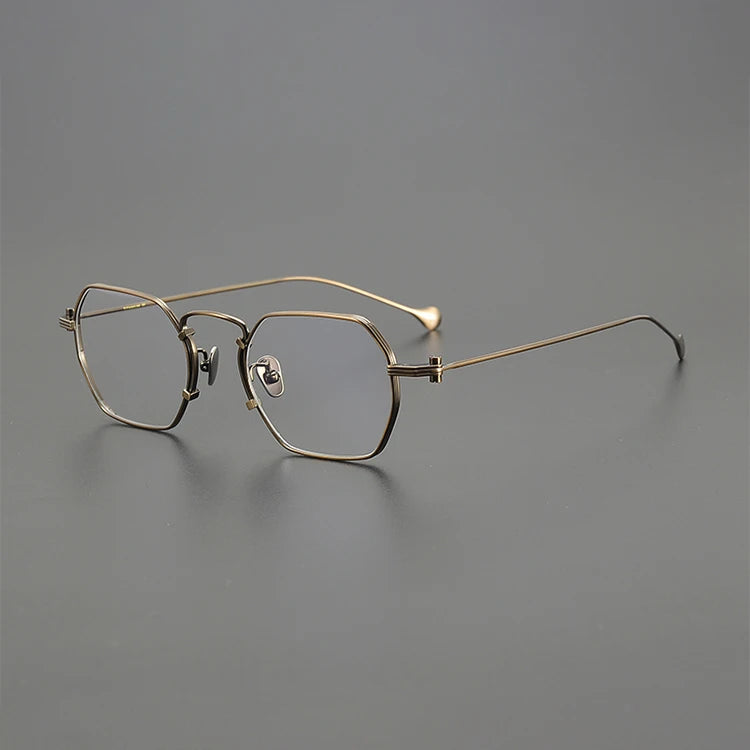 Nobler Unisex Full Rim Flat Top Oval Titanium Eyeglasses 1969 Full Rim Nobler C3  