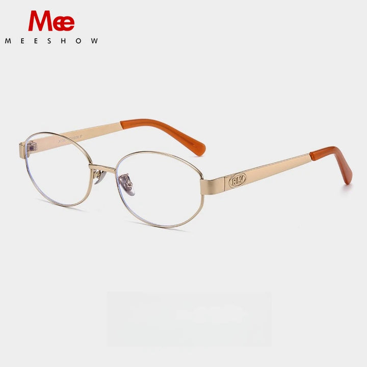 Meeshow Unisex Full Rim Oval Titanium Eyeglasses 30893