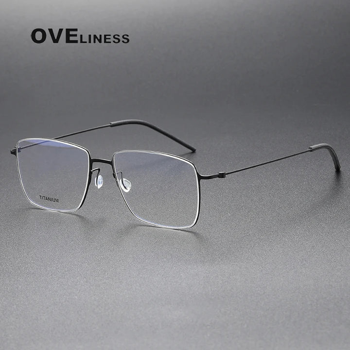 Oveliness Unisex Full Rim Square Screwless Titanium Eyeglasses 925508