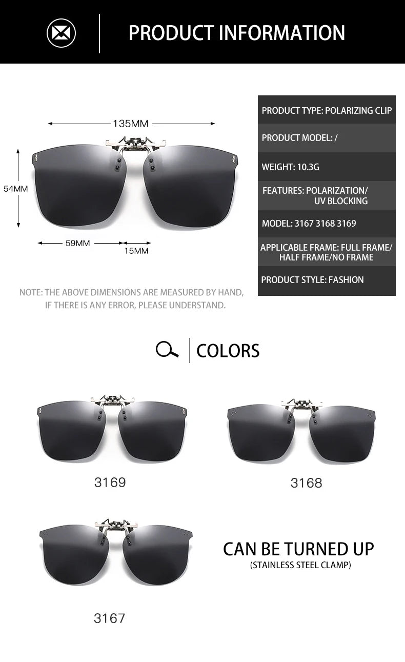 Vicky Unisex Rimless Oval Alloy Polarized Clip On Or Flip Up Sunglasses V003 Clip On Sunglasses Vicky   