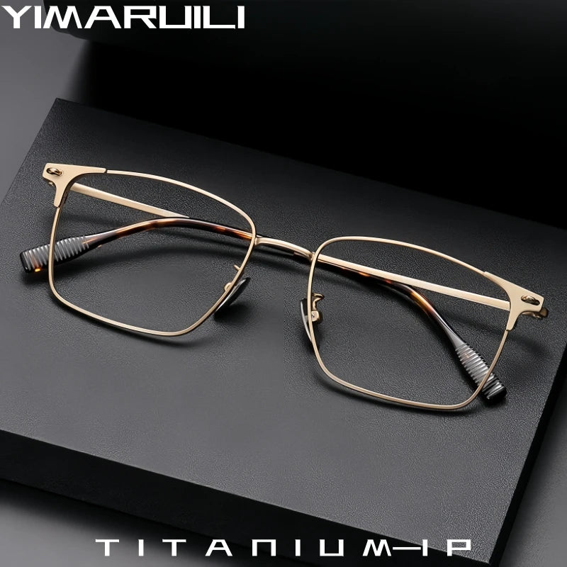 Yimaruili Men's Full Rim Square Alloy Eyeglasses 810085