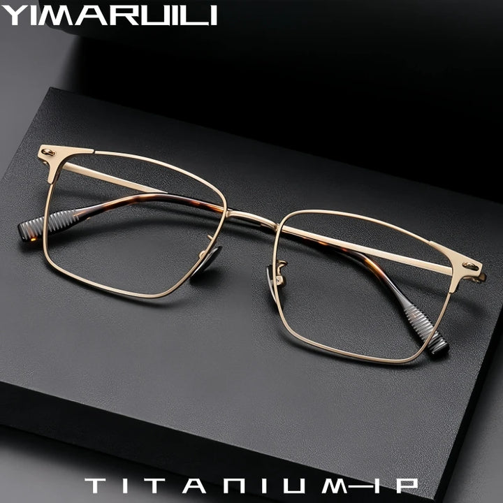 Yimaruili Men's Full Rim Square Alloy Eyeglasses 810085