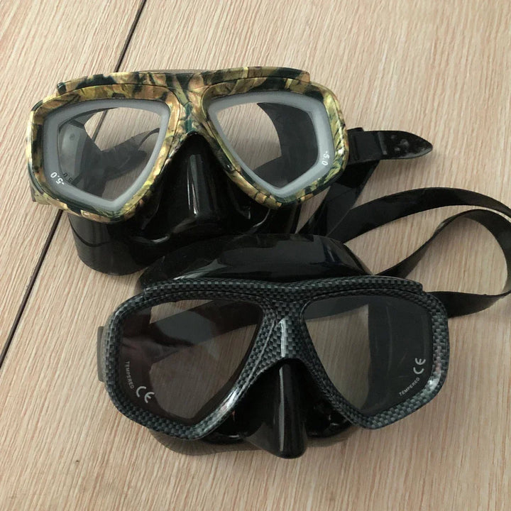 Aleefa Unisex Goggle Pc Tempered Glass Lens Silicone Myopic Swim Mask 64203