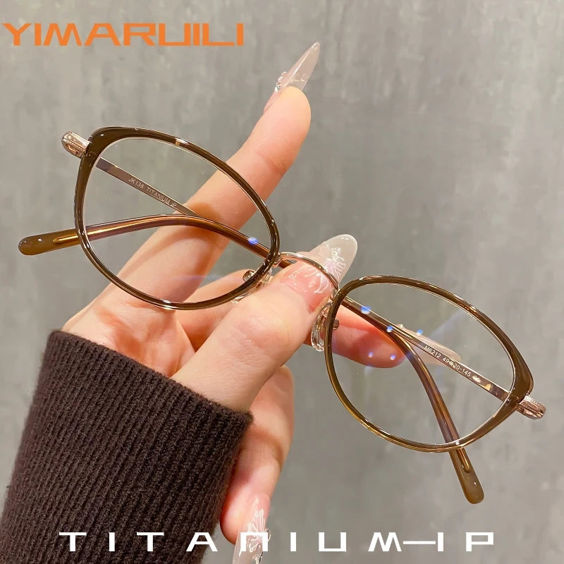 Yimaruili Unisex Full Rim Cat-Eye TR-90 Titanium Eyeglasses M6212Y — view 1 | Yimaruili at FuzWeb