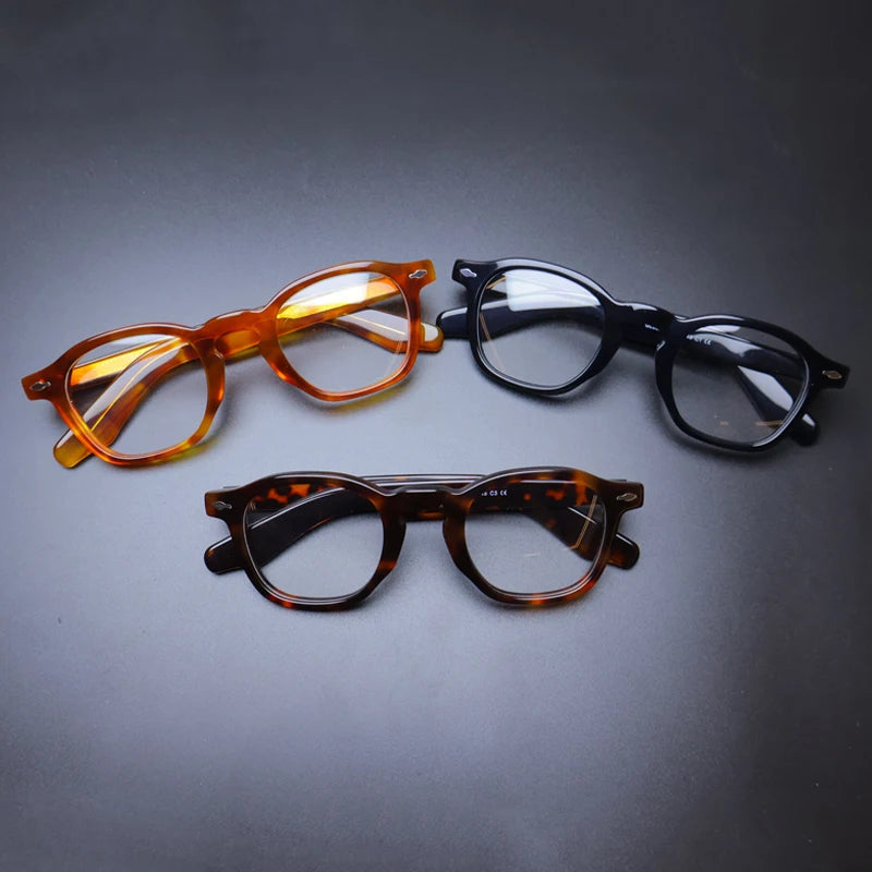 Gatenac Unisex Full Rim Square Acetate Eyeglasses Gxyj1201 Full Rim Gatenac   