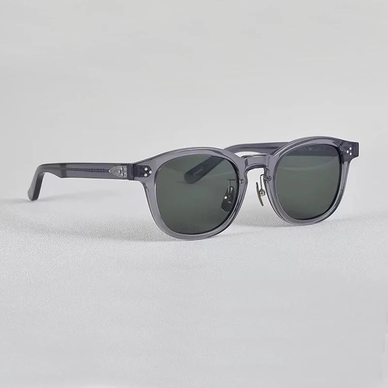 Black Mask Men Full Rim Square Acetate Polarized Sunglasses Fuz 17