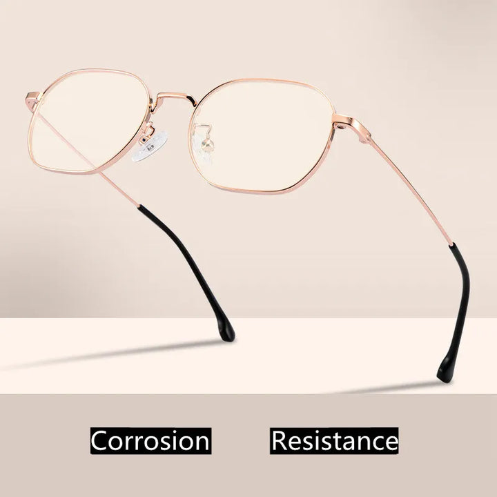 Kocolior Unisex Full Rim Oval Titanium Alloy Hyperopic Reading Glasses E003 Reading Glasses Kocolior   