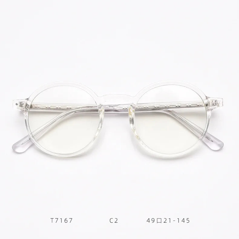 Zirosat Women's Full Rim Round Tr 90 Alloy Eyeglasses 57167