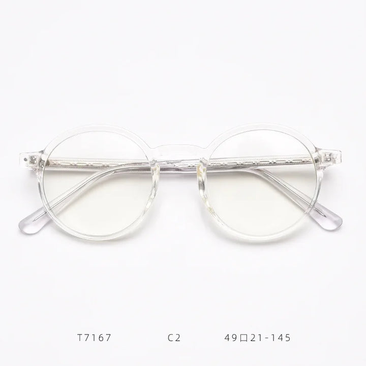 Zirosat Women's Full Rim Round Tr 90 Alloy Eyeglasses 57167
