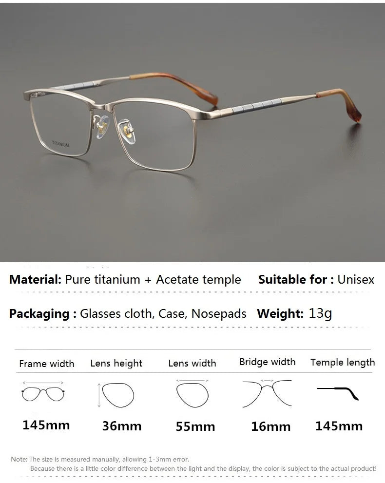 Aimee Unisex Full Rim Square Titanium Eyeglasses 6119 Full Rim Aimee   