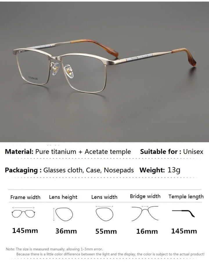 Aimee Unisex Full Rim Square Titanium Eyeglasses 6119 Full Rim Aimee   