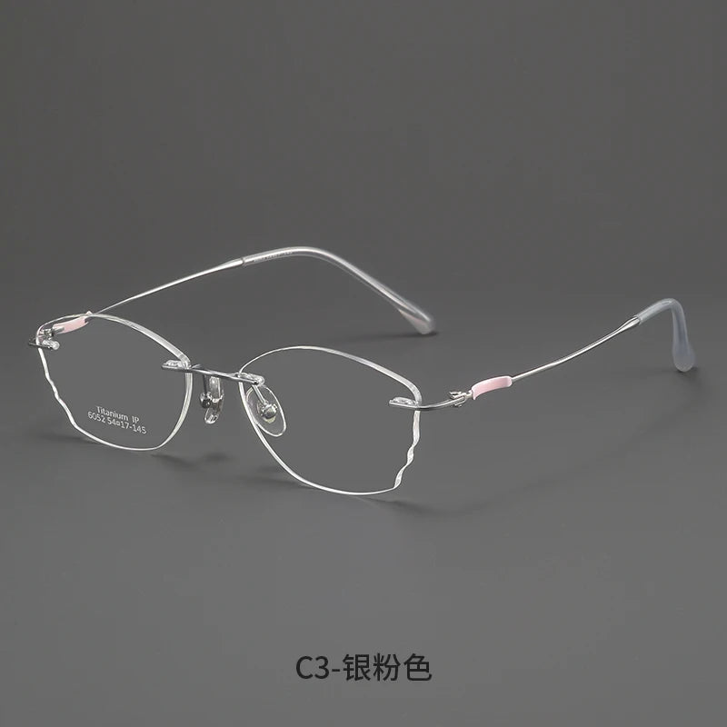 Bclear Women Rimless Butterfly Titanium Eyeglasses MY-6052