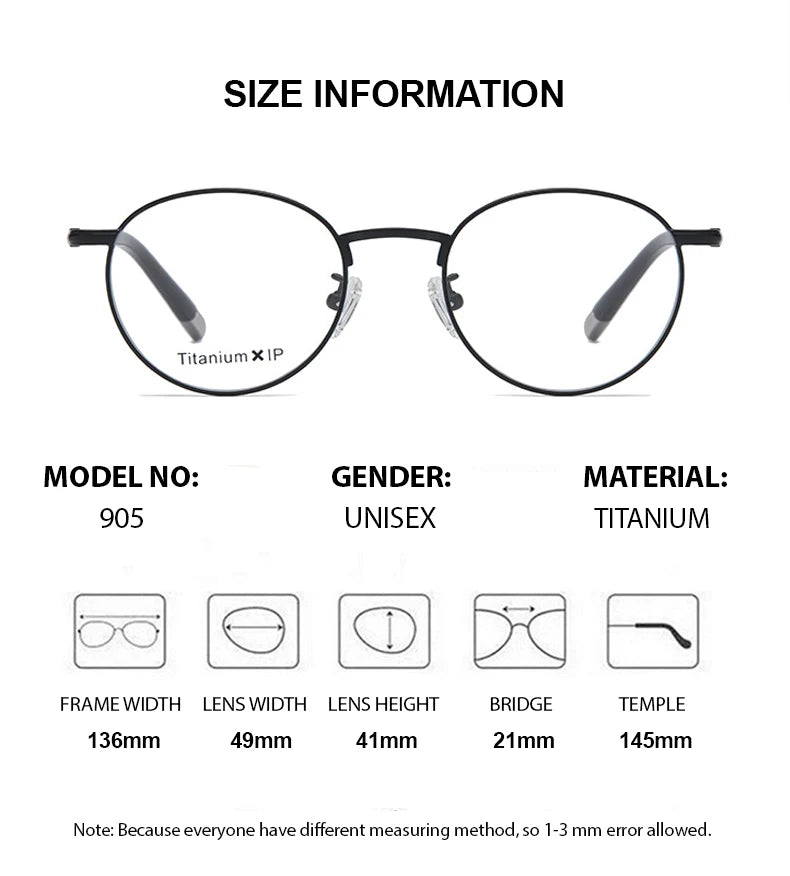 Summer Flower Women's Full Rim Oval Round Titanium Eyeglasses 842905 Full Rim Summer Flower