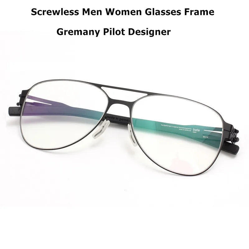 Aimee Unisex Full Rim Oval Double Bridge Stainless Steel Eyeglasses 21201 Full Rim Aimee   