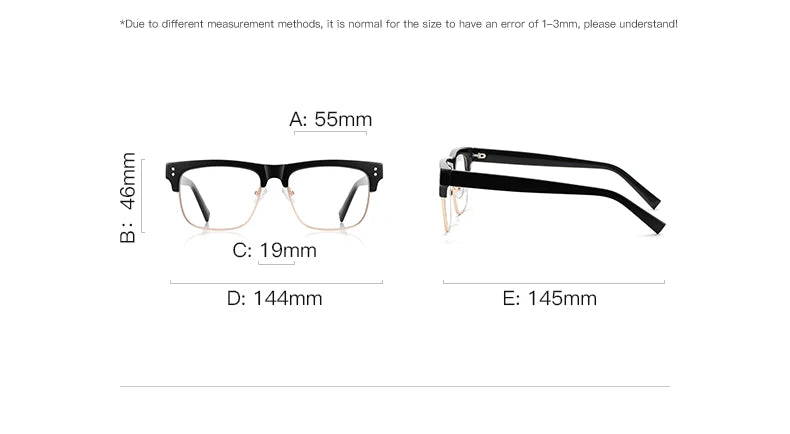 Vicky Men's Full Rim Square Tr 90 Titanium Reading Glasses 82203