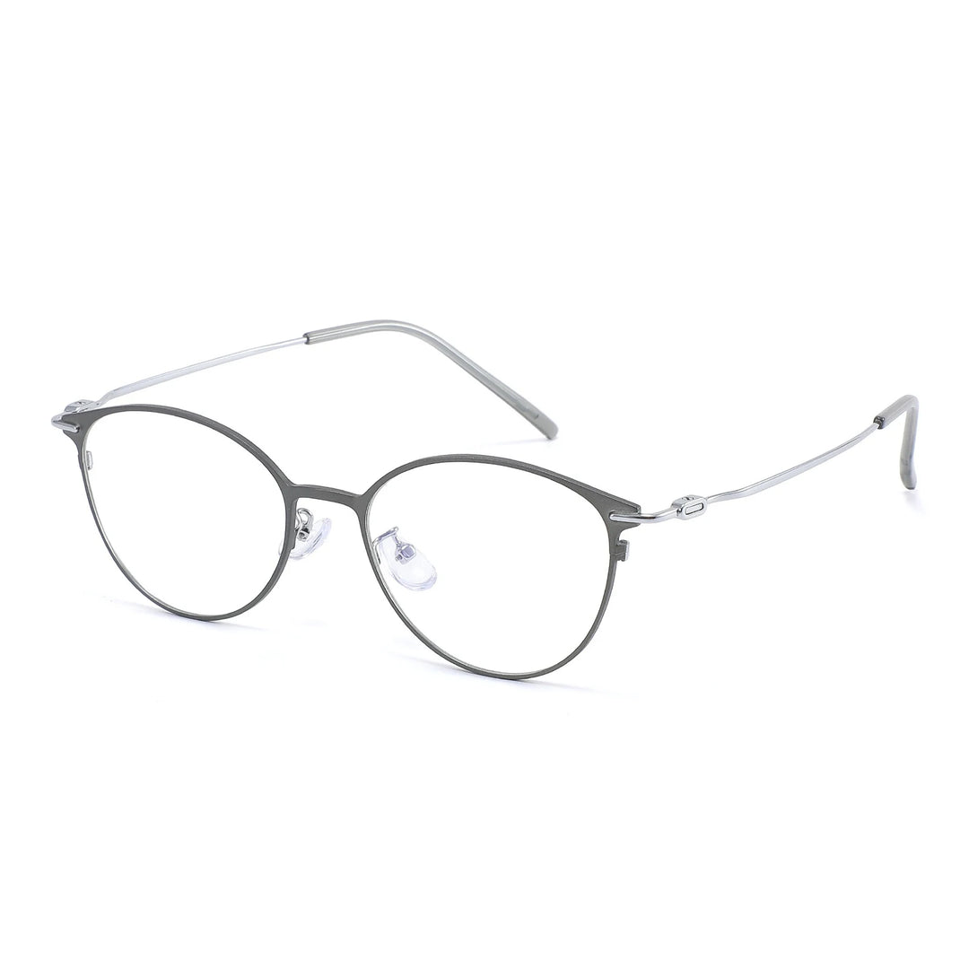 Yimaruili Unisex Full Rim Cat-Eye Pure Titanium Eyeglasses 23049 — view 5 | Yimaruili at FuzWeb