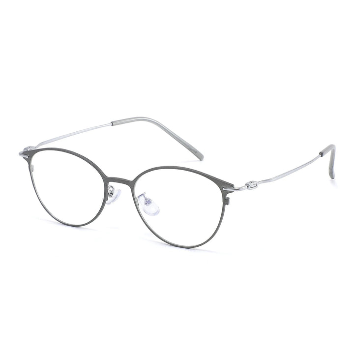 Yimaruili Unisex Full Rim Cat-Eye Pure Titanium Eyeglasses 23049 — view 5 | Yimaruili at FuzWeb