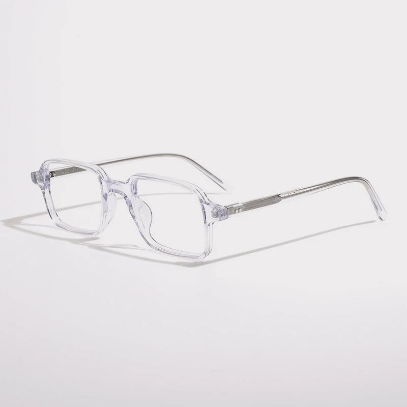 Gatenac Unisex Full Rim Square Acetate Eyeglasses Gxyj1514 Full Rim Gatenac Transparent  