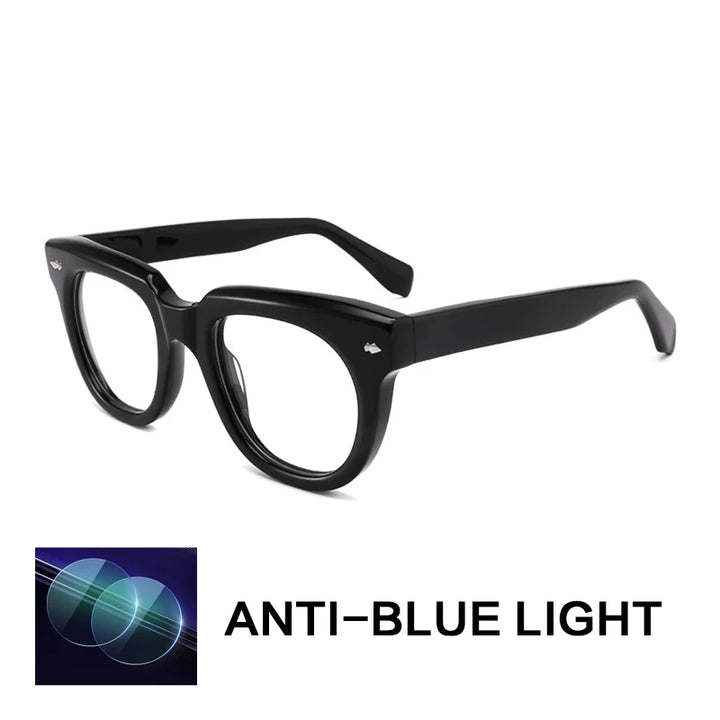 Gatenac Unisex Full Rim Square Acetate Reading Glasses 882224