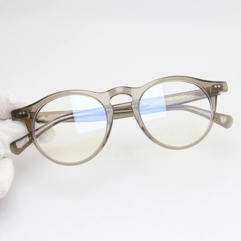 Black Mask Unisex Full Rim Oval Acetate Eyeglasses BM-5504