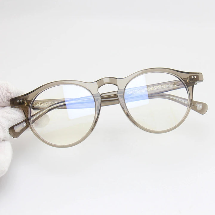 Black Mask Unisex Full Rim Oval Acetate Eyeglasses BM-5504