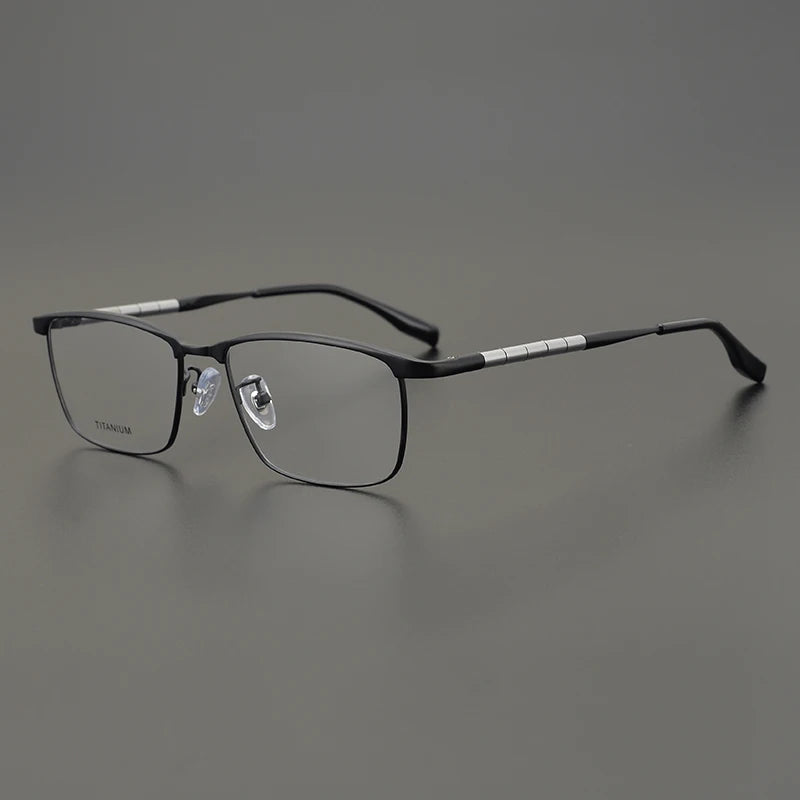 Aimee Unisex Full Rim Square Titanium Eyeglasses 6119 Full Rim Aimee Black  