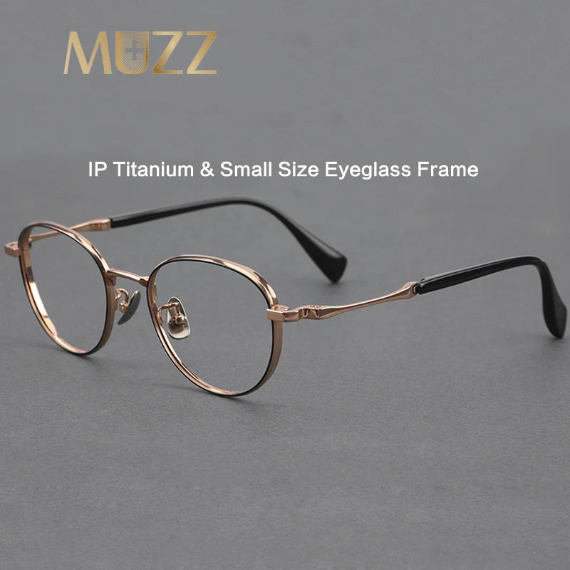 Muzz Women's Full Rim Oval Square Titanium Acetate Eyeglasses 12118