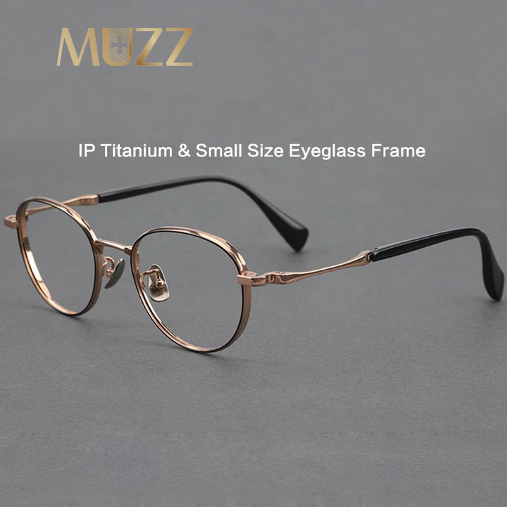 Muzz Women's Full Rim Oval Square Titanium Acetate Eyeglasses 12118