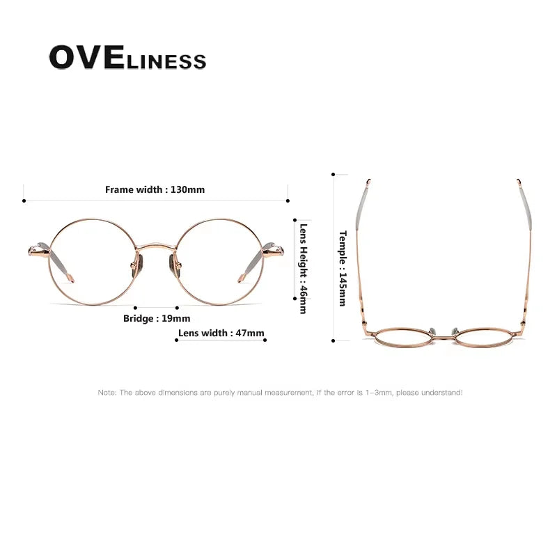 Oveliness Women's Full Rim Oval Round Titanium Eyeglasses 813019 Full Rim Oveliness