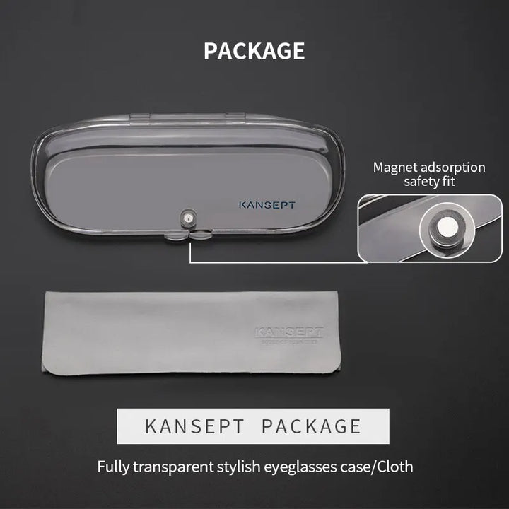 Kansept Unisex Full Rim Square Double Bridge Titanium Reading Glasses 6222 Reading Glasses Kansept   