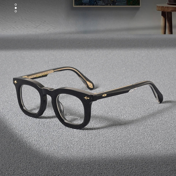 Nobler Unisex Full Rim Square Thick Acetate Eyeglasses 51093