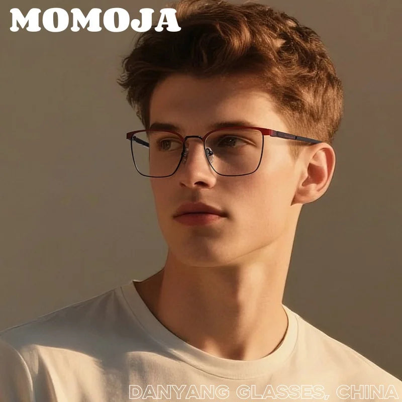 Momoja Women’s Full Rim Square Alloy Spring Hinge Eyeglasses 91704