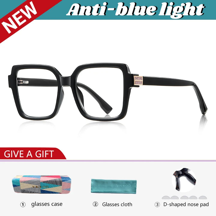 Vicky's Women's Full Rim Square Tr 90 Alloy Reading Glasses 392280