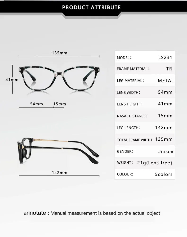 Vicky Women's Full Rim Square Cat Eye Reading Glasses 77231