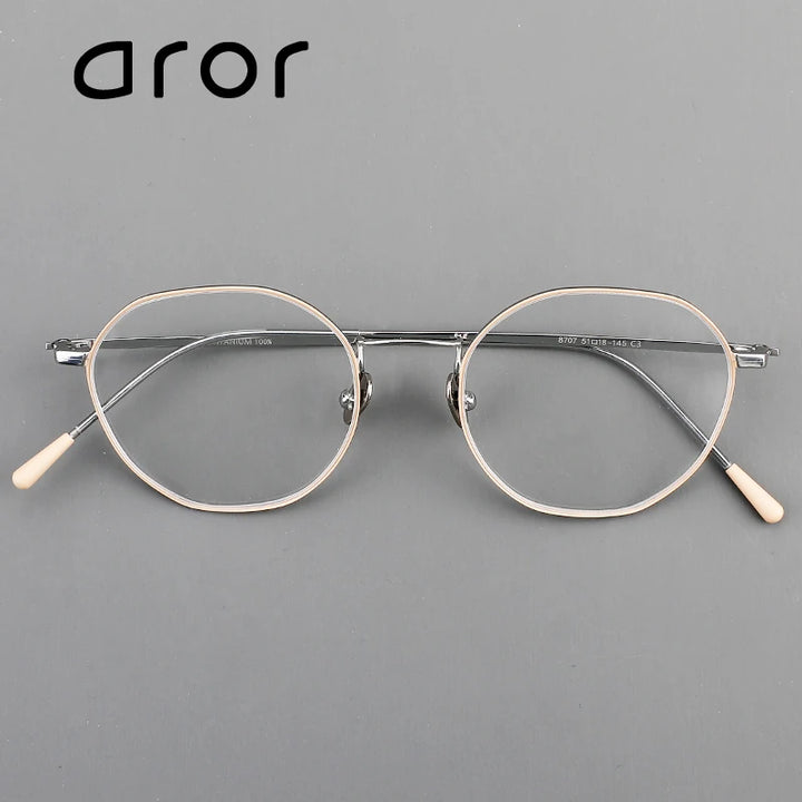 Aror Women's Full Rim Oval Cat Eye Titanium Eyeglasses 8707 Full Rim Aror