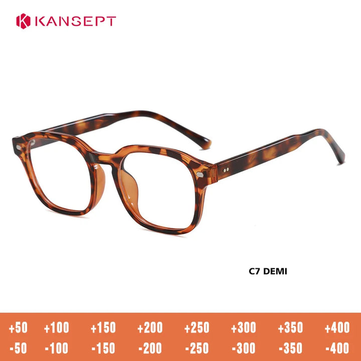 Kansept Unisex Full Rim Square Tr 90 Titanium Reading Glasses 988265