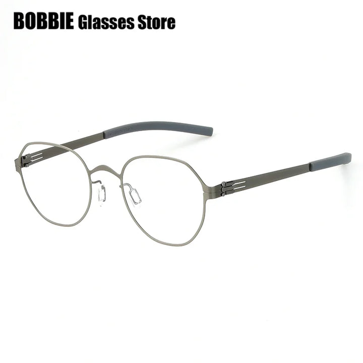 Bobbie Women's Full Rim Polygon Oval Screwless Steel Eyeglasses 441282