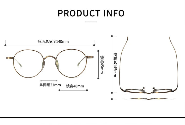Black Mask Unisex Full Rim Round Titanium Eyeglasses Clip On Sunglasses