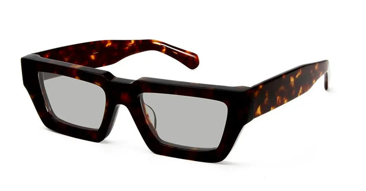 Esnbie 240101 Unisex Full Rim Brow Line Square Acetate Sunglasses Esnbie