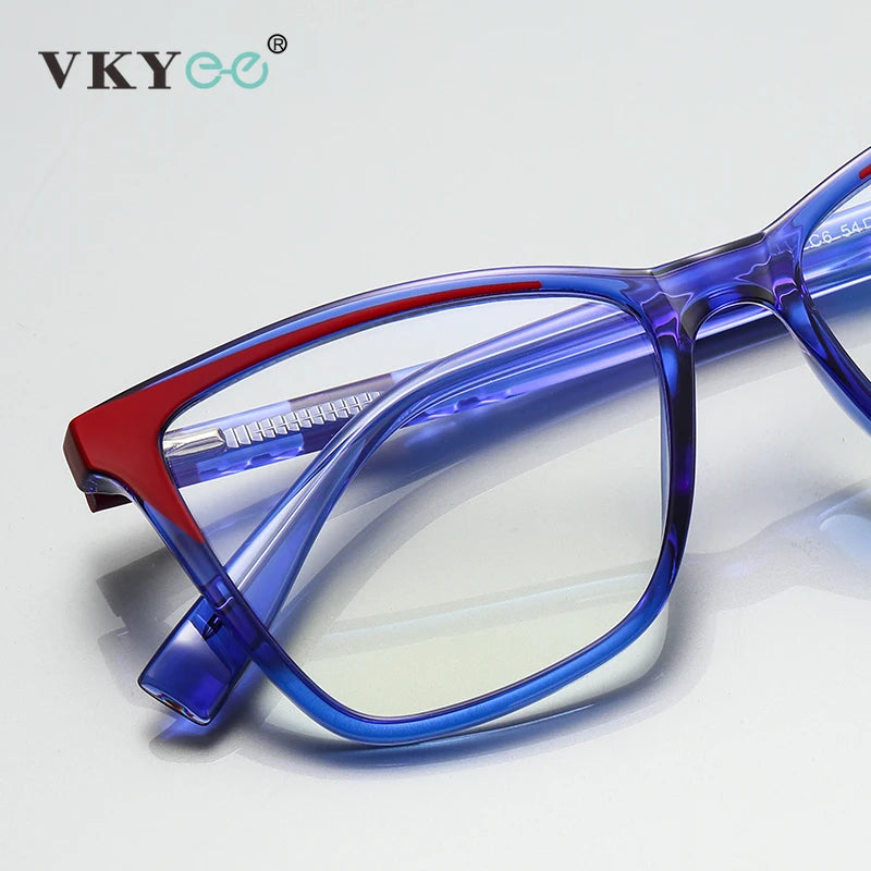 Vicky Unisex Full Rim Square Tr 90 Stainless Steel Reading Glasses 2116 Reading Glasses Vicky   