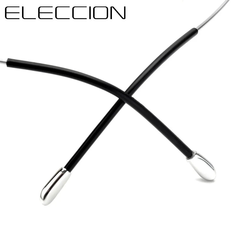 Eleccion Unisex Rimless Square Screwless Titanium Eyeglasses 16016 Rimless Eleccion