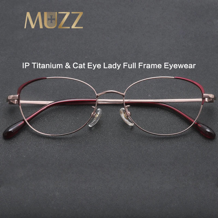 Muzz 35176 women's IP titanium prescription eyeglasses